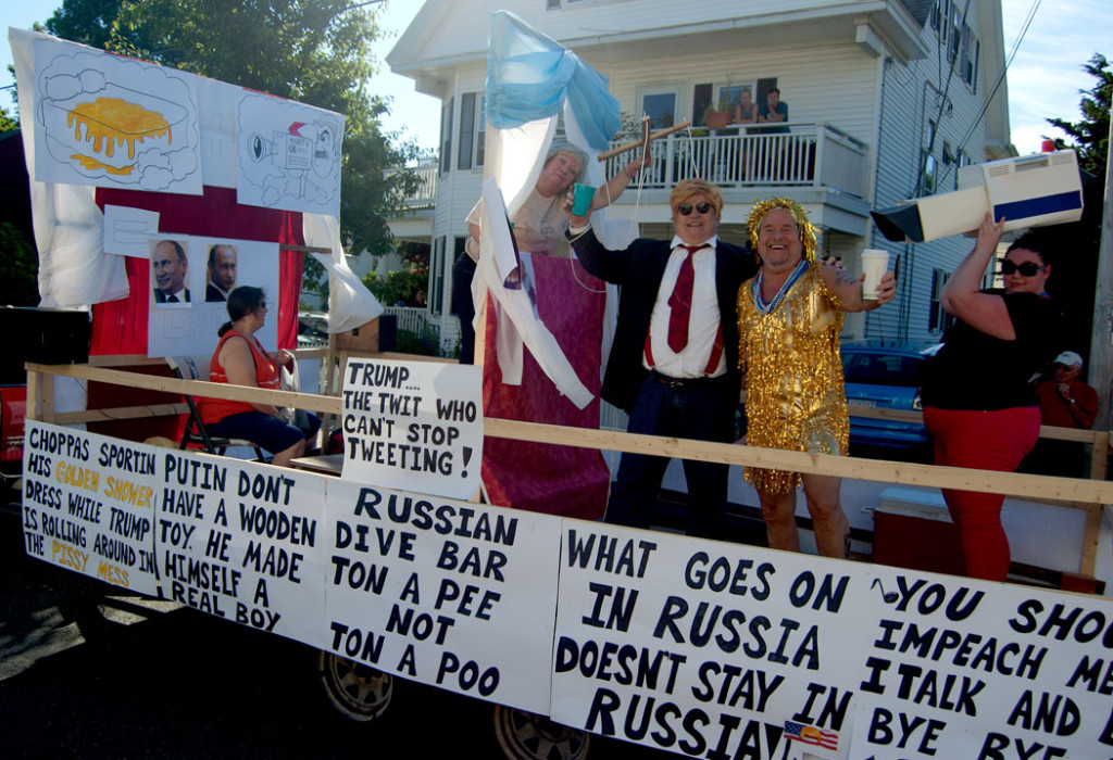Trump as Putin's puppet in the 2017 Beverly Farms Horribles Parade (Greg Cook)