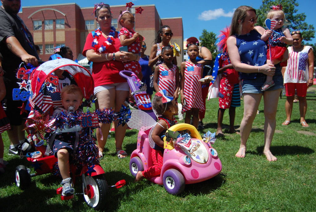 Most Patriotic Baby contestants at Malden's Ward 5 Independence Day party. (Greg Cook)