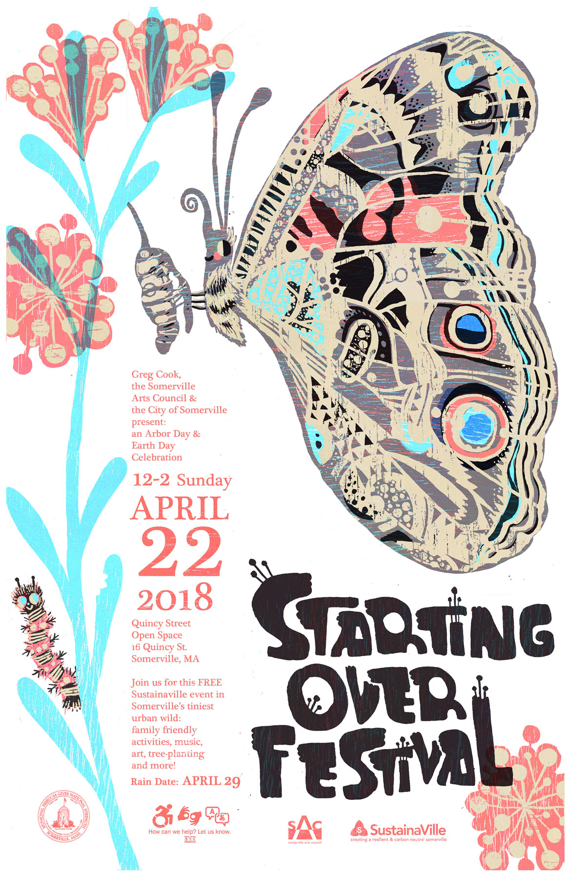 "Starting Over Festival" poster by Kari Percival.
