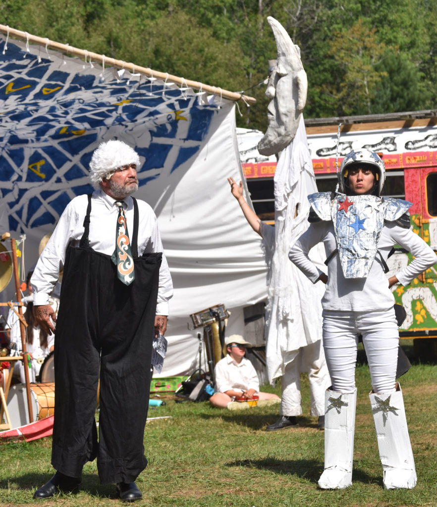 Bread and Puppet Theater's "Grasshopper Rebellion Circus," Glover, Vermont, Aug. 19, 2018. (Greg Cook)