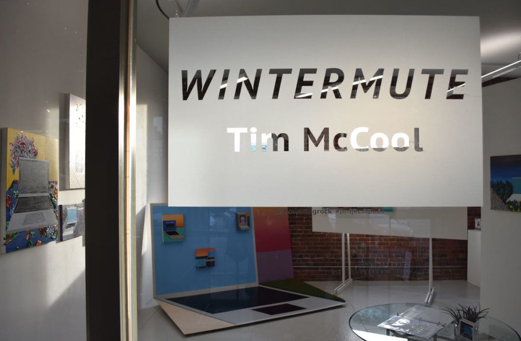Tim McCool's exhibition “Wintermute" at Flowering Rock, Boston, Jan. 4, 2019. (Greg Cook)