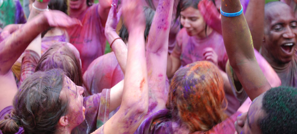 Holi celebrated at Wheaton College in Massachusetts, May 4, 2012. (Greg Cook)