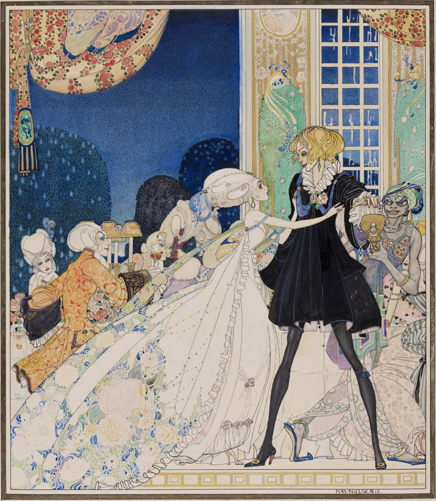 Kay Nielsen, illustration from "In Powder and Crinoline: Fairy Tales retold by Sir Arthur Quiller-Couch," published 1913. (Courtesy Museum of Fine Arts, Boston)