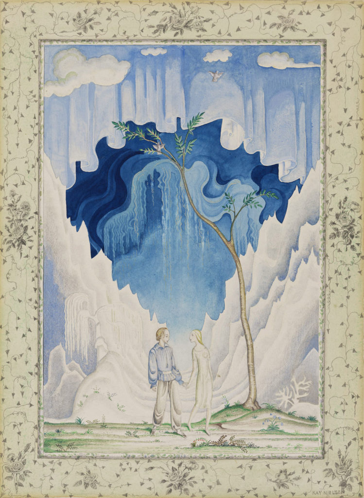 Kay Nielsen, Illustration from "Fairy Tales by Hans Andersen," published 1924, transparent watercolor, over graphite. (Courtesy Museum of Fine Arts, Boston)