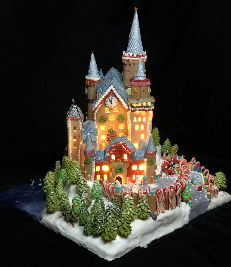 Finegold Alexander's "Gingerella’s Confectionary Castle" in Gingerbread Design Competition and Exhibition, Boston Society of Architects Space. (Courtesy)