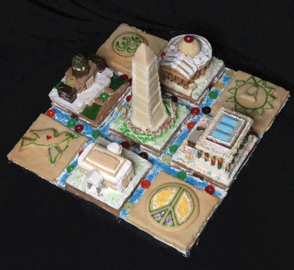 Form + Place's "Form + Peace" in Gingerbread Design Competition and Exhibition, Boston Society of Architects Space, Dec. 17, 2019. (Courtesy)