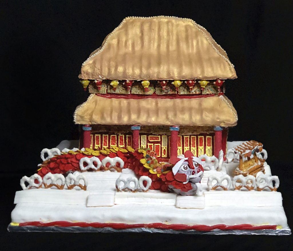 Lda Architecture & Interiors's "Festivities in the Forbidden City" in Gingerbread Design Competition and Exhibition, Boston Society of Architects Space, Dec. 17, 2019. (Courtesy)