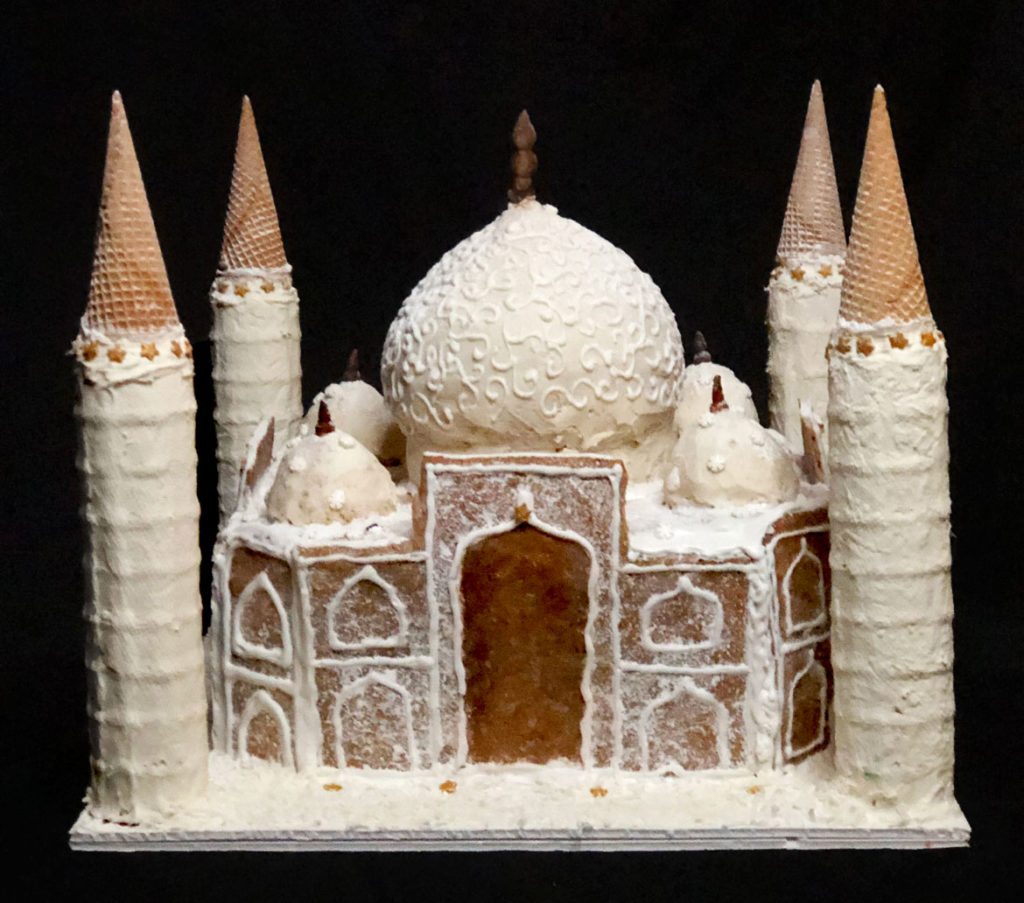 Phase Zero Design's "Taj Mahal" in Gingerbread Design Competition and Exhibition, Boston Society of Architects Space, Dec. 17, 2019. (Courtesy)