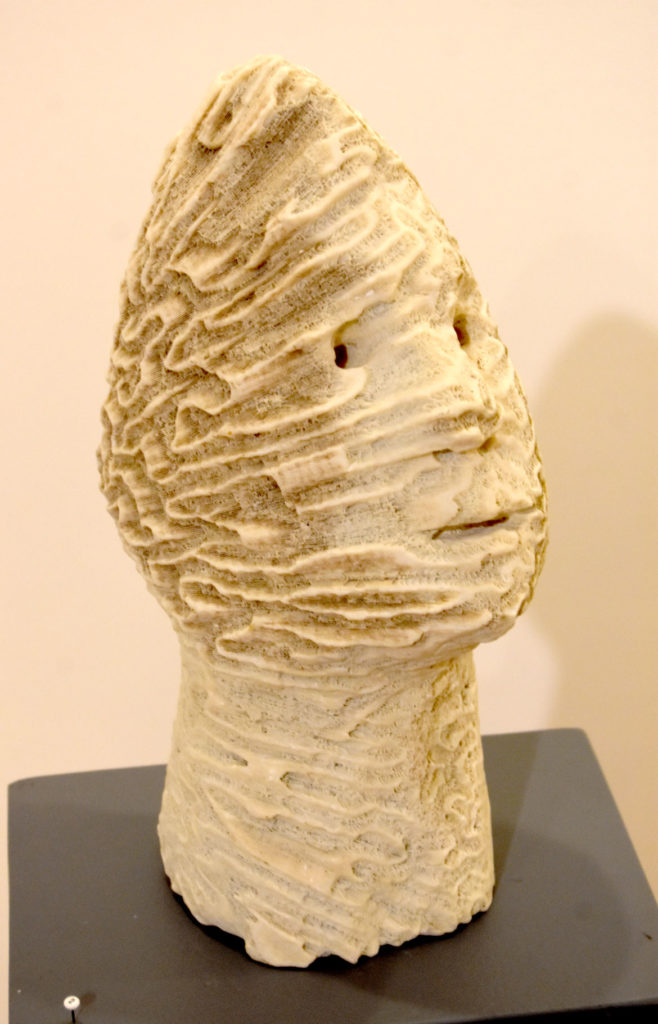 Joseph Wheelwright, "Beachcomber," 2014, carved coral from the Bahamas. (Gallery Kayafas)