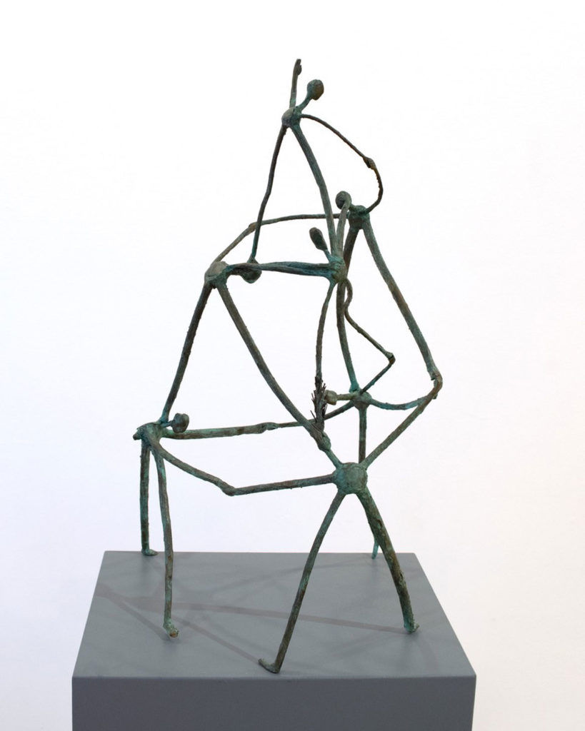 Joseph Wheelwright, "Twig Circus," c. 2002, booze cast from tree branches. (Gallery Kayafas, Boston)