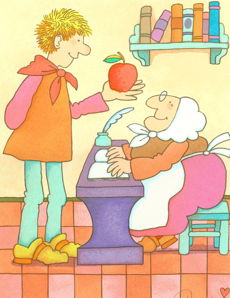 Tomie DePaola, "An Apple for Strega Nona." (Courtesy R. Michelson Galleries, Northampton, Mass.)
