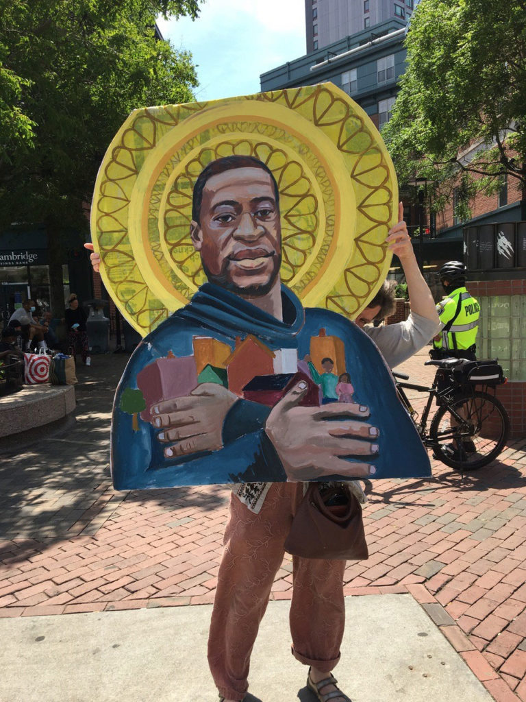 Protest icon of George Floyd. (Courtesy David Fichter)