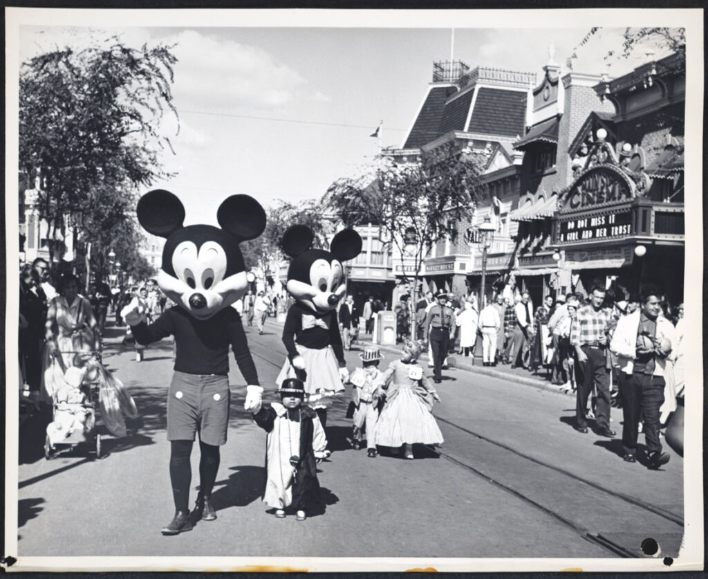 Parade of Pumpkins at Disneyland, 1959. From "Holiday Magic at the Disney Parks: Celebrations Around the World from Fall to Winter" by Graham Allan, Rebecca Cline, and Charlie Price, 2020. (Disney Editions)