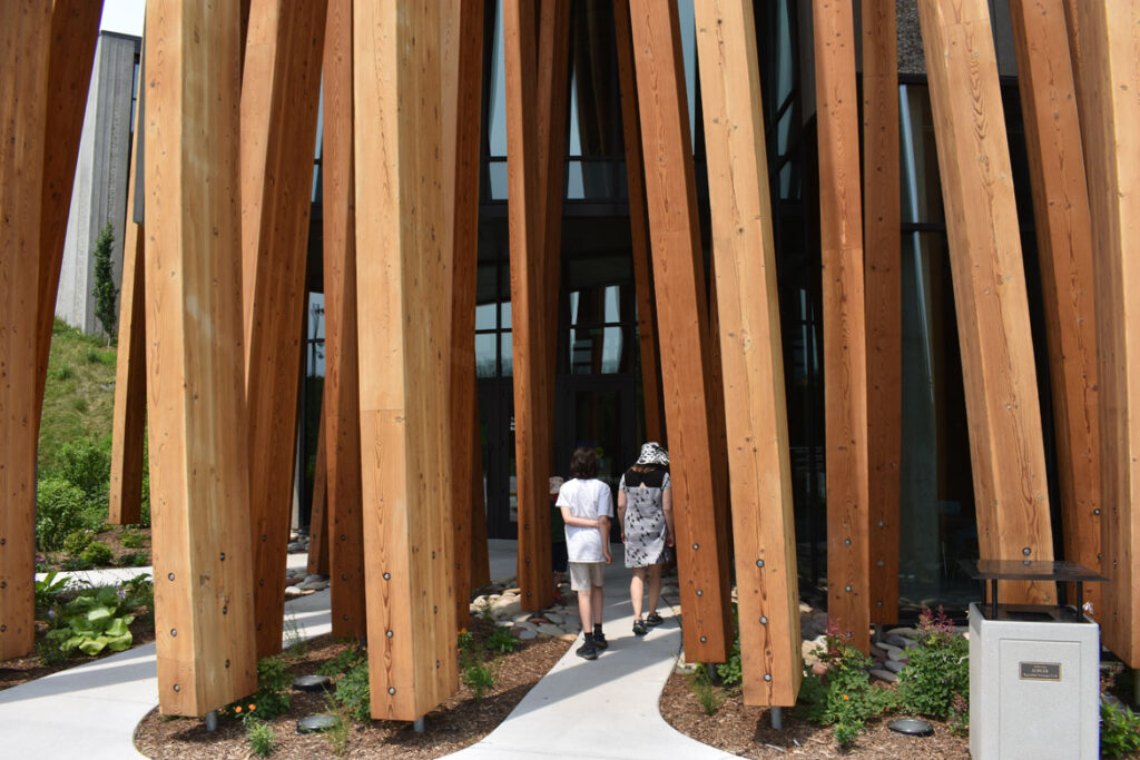 Entrance to the Art Preserve of the Kohler Arts Center in Sheboygan, Wisconsin, July 2, 2021. (©Greg Cook photo)
