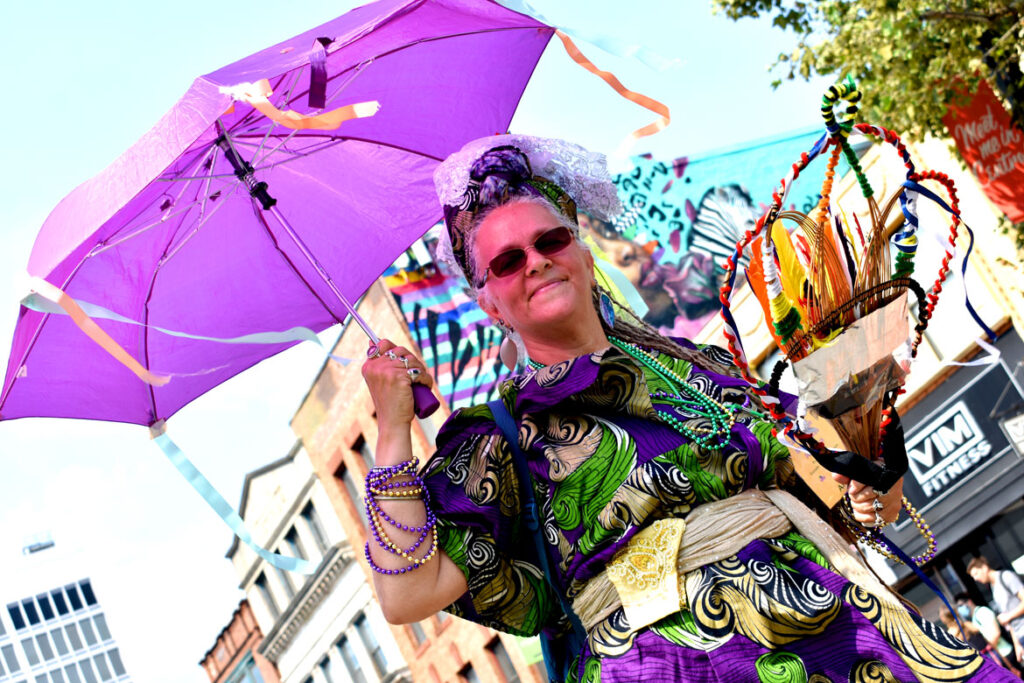 Cambridge Carnival parade, Sept. 12, 2021. (©Greg Cook photo)