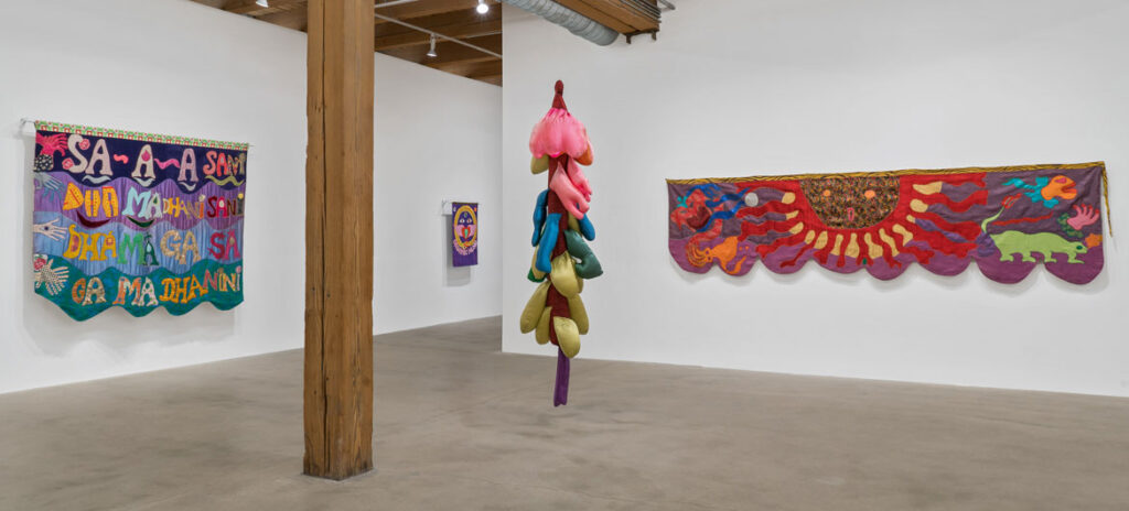 “Moki Cherry: Communicate, How?: Paintings and Tapestries, 1967 - 1980” at Corbett vs. Dempsey, Chicago, September 2021. (Corbett vs. Dempsey)