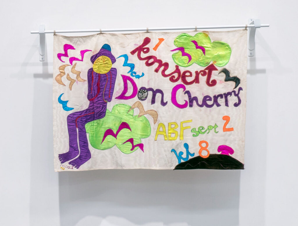 Moki Cherry, untitled (Konsert Don Cherry ABF Huset), 1968, textile applique. (Corbett vs. Dempsey)
