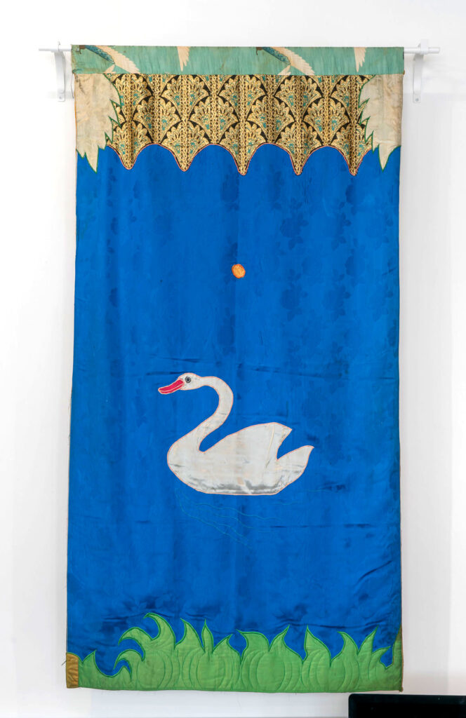 Moki Cherry, title unknown (Swan), c. 1974, textile applique. (Corbett vs. Dempsey)