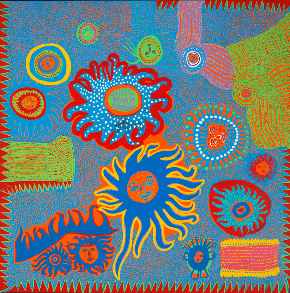 Yayoi Kusama, "I Want to Go to the Universe," 2013. Acrylic on canvas. (Collection of the artist)