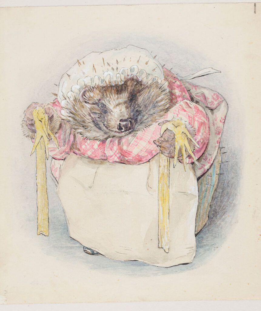 Mrs. Tiggy-Winkle artwork, November 1904 - July 1905. Watercolour and ink on paper. © National Trust Images