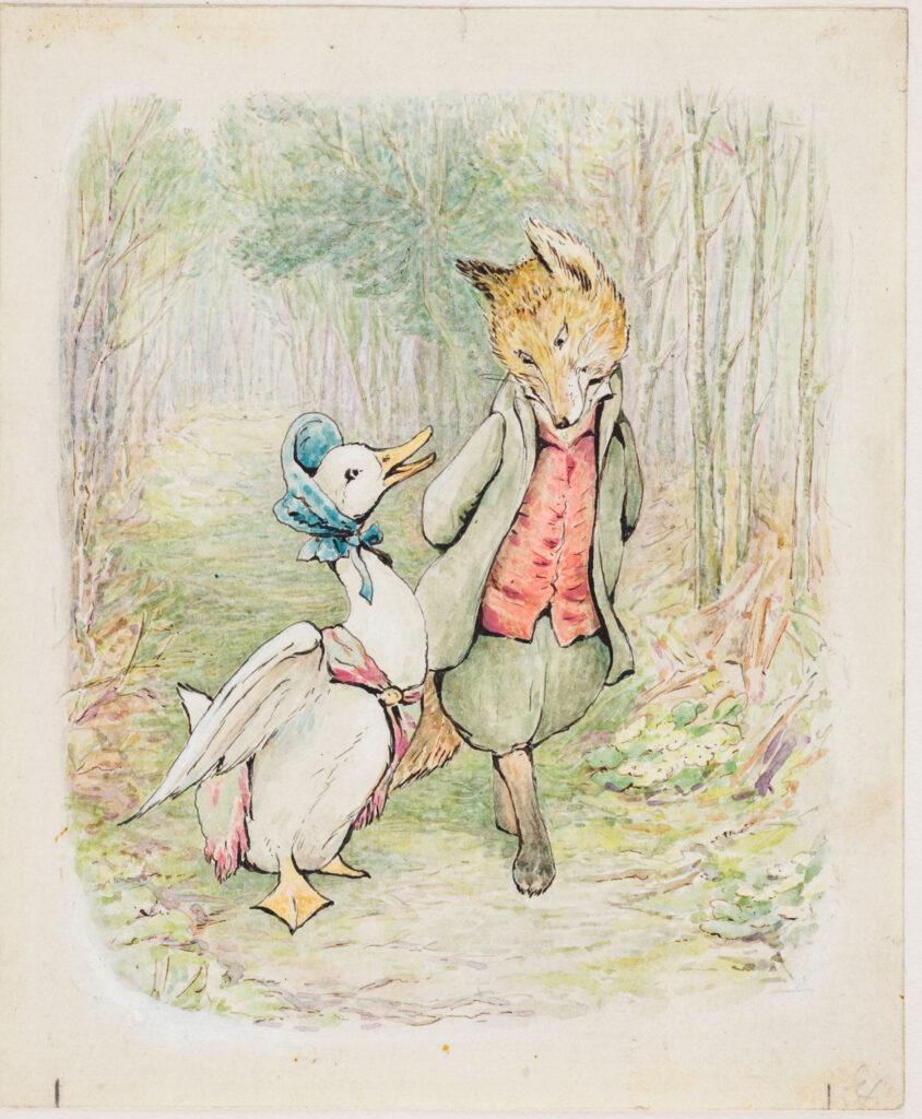 The Tale of Jemima Puddle-Duck artwork, by Beatrix Potter, 1908. Watercolour and ink on paper. © National Trust Images