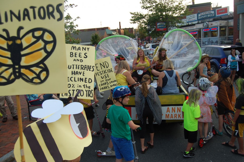 Backyard Growers and Cape Ann Farmers' Market group in the Gloucester Horribles Parade on July 3, 2015.