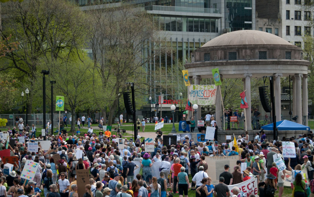 The "Boston People's Climate Mobilization" at Boston Common, April 29, 2017. (Greg Cook)