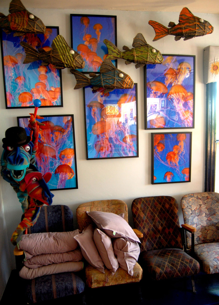 Hilary Scott House living room, Somerville. (Greg Cook)