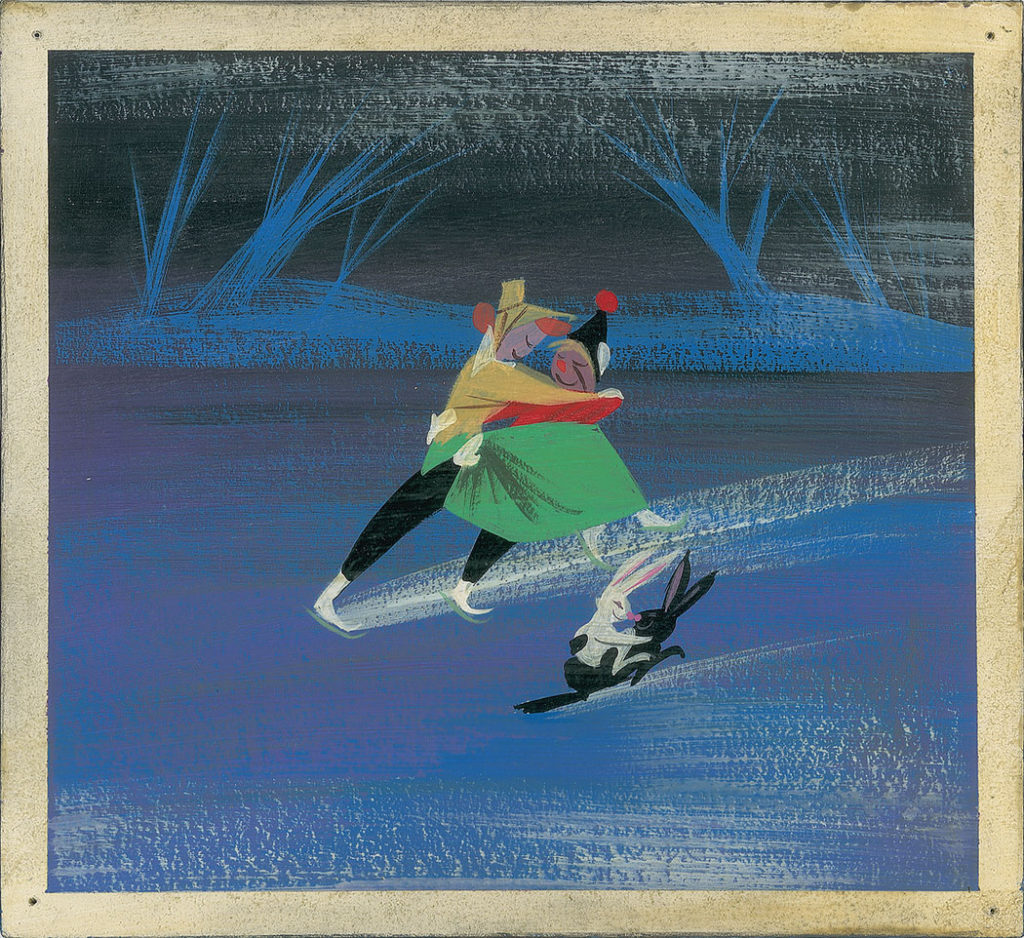 Mary Blair: Jenny and Joe concept painting from “Melody Time” (1948). (Courtesy RR Auction)