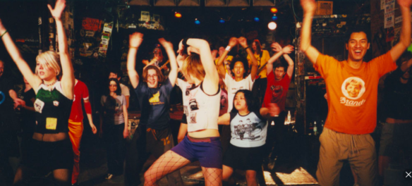 A Punk Rock Aerobics class at CBGB in New York, March 2002. (Courtesy)