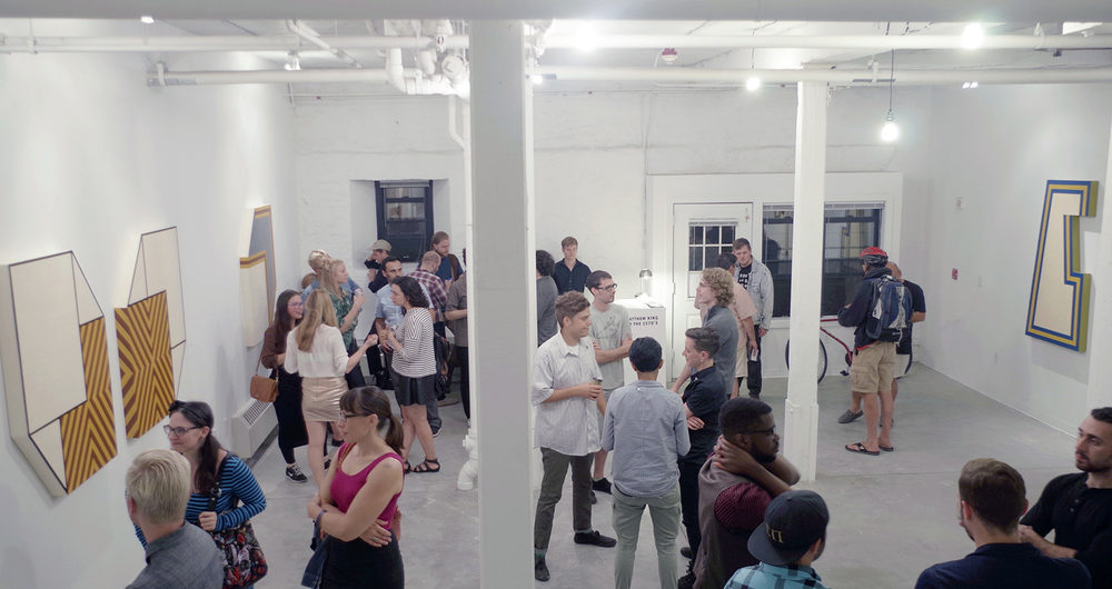 Reception for Grin gallery's "Paintings from the 1970s" exhibition in September 2015. (Grin)