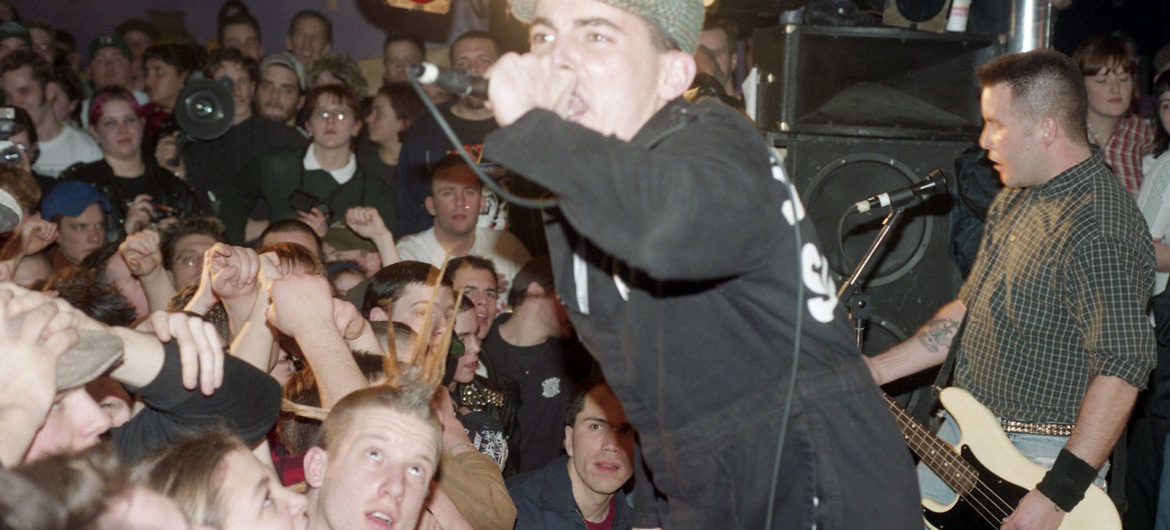 Jay Hale’s photo of Mike McColgan and Ken Casey of Dropkick Murphys during the "Do or Die" record release show, Feb. 8, 1998. (Courtesy)