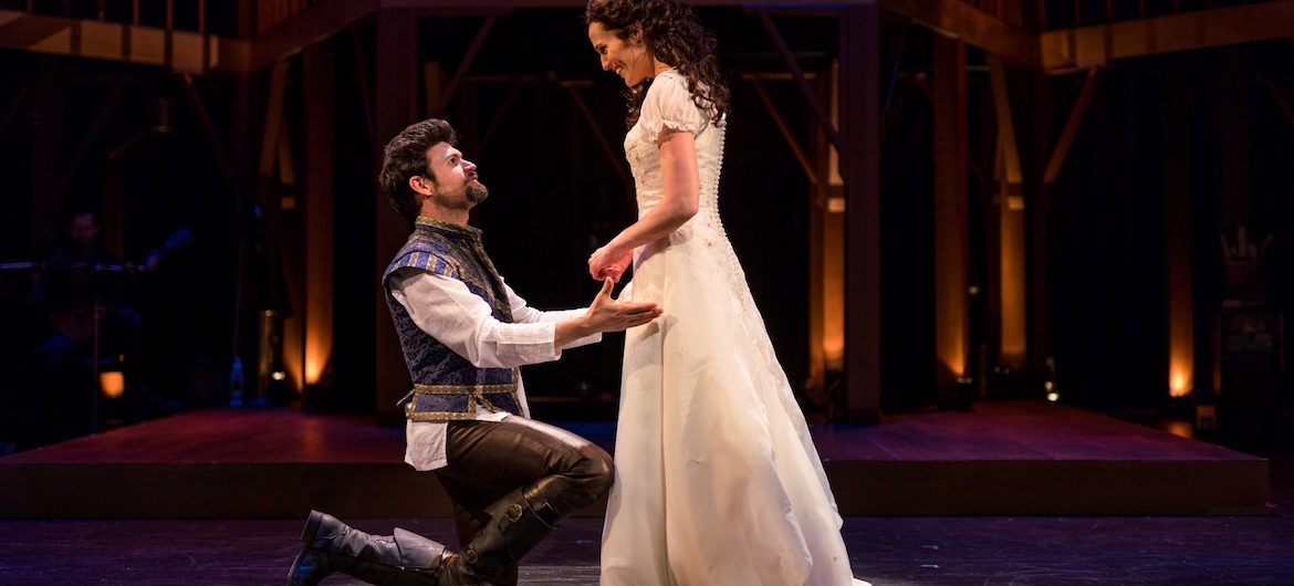 George Olesky as Shakespeare and Jennifer Ellis as Viola in “Shakespeare In Love." (Nile Hawver/Nile Scott Shots)