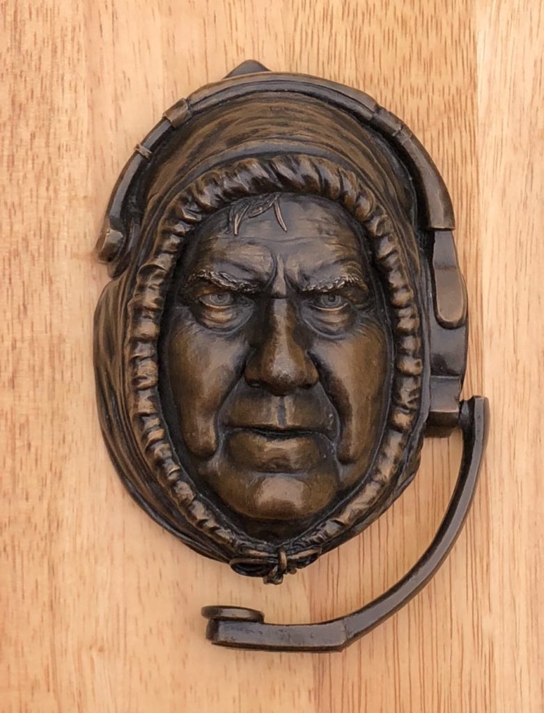Palmer Murphy's Bill Belichick door knocker. (Courtesy of the artist)