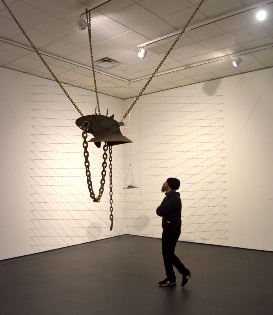 Melvin Edwards "Agricole" 2016, welded steel and chains. (Greg Cook)