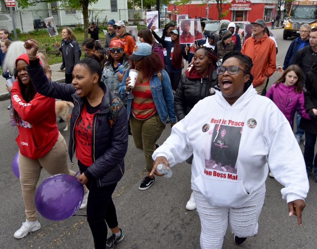 The 22nd Annual Anti-Gun Violence Mother’s Day Walk For Peace In Dorchester, Boston, May 13, 2018. (Greg Cook)