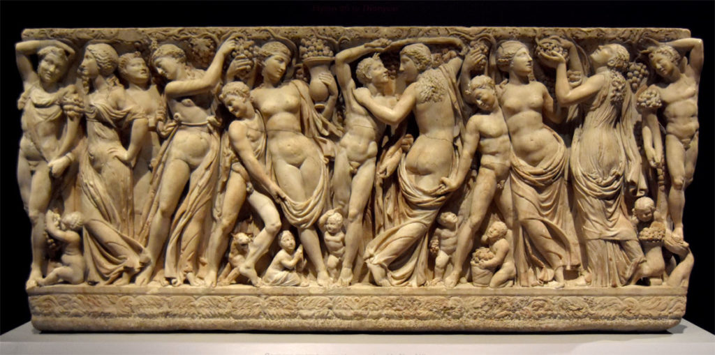 The front of the Gardner Museum's Farnese Sarcophagus. (Greg Cook)