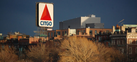 Citgo sign in Boston's Kenmore Square, March 29, 2013. (Greg Cook)