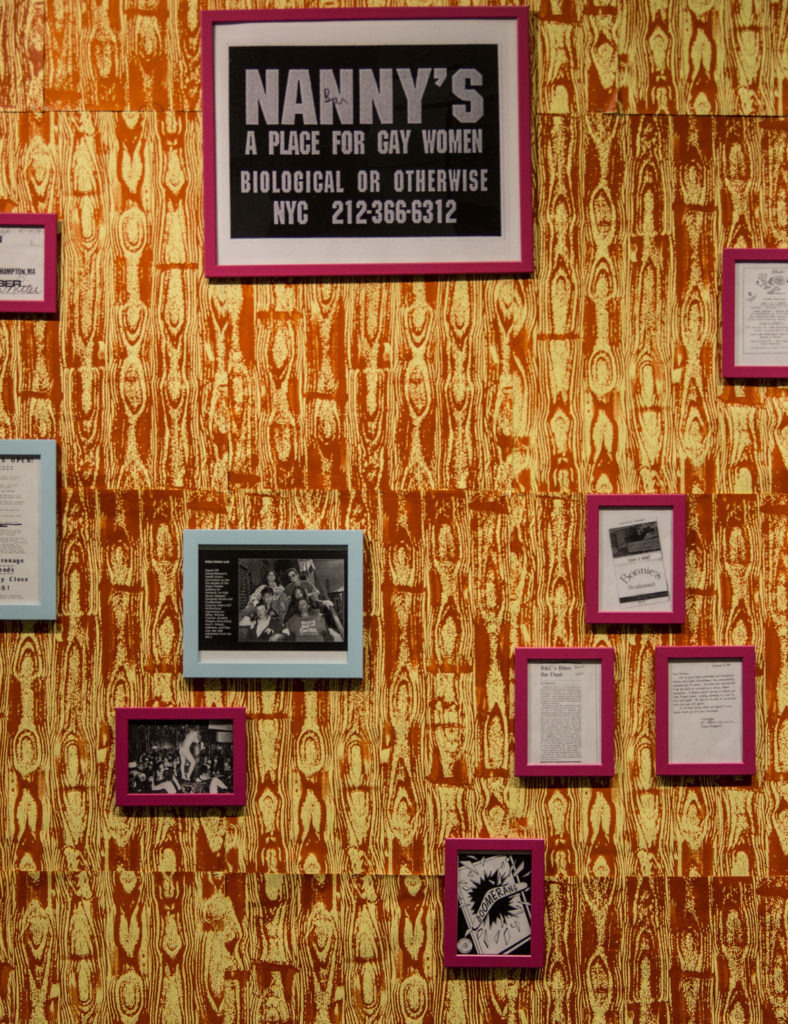 Macon Reed's “Eulogy for the Dyke Bar” at University of Southern Maine’s AREA Gallery. (Photo: Liz Brown)