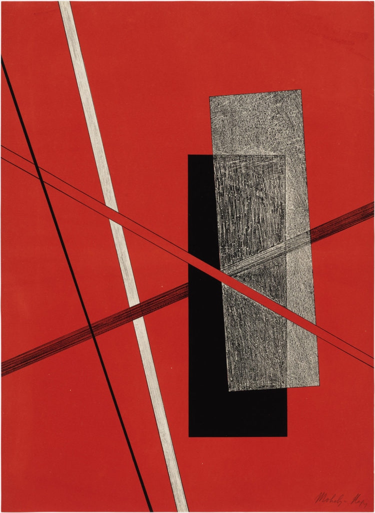 At Museum of Fine Arts: László Moholy‐Nagy. "Untitled," from the portfolio "Constructions," 1923, Lithograph. (Courtesy Museum of Fine Arts, Boston)