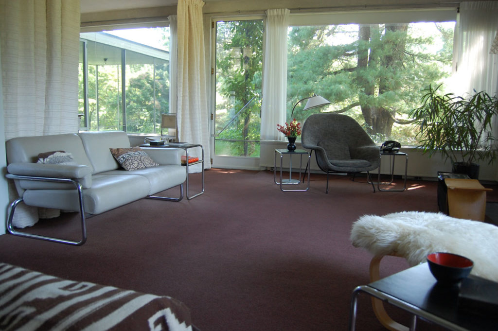 Gropius House living room, Lincoln, Massachusetts, 2009. (Greg Cook)