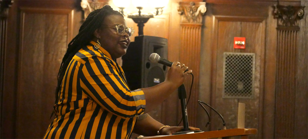 Boston Poet Laureate Porsha Olayiwola. (Courtesy Boston Mayor's Office of Arts and Culture)
