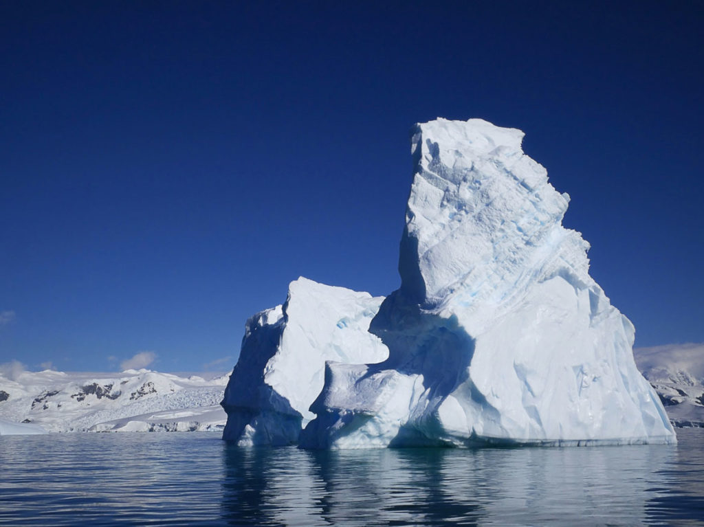 Georgie Friedman “Foyn Iceberg No. 1 (Right Side), Antarctica Series,” 2017, photograph, archival pigment print. (Courtesy of the artist. © Georgie Friedman. Courtesy, Museum of Fine Arts, Boston)