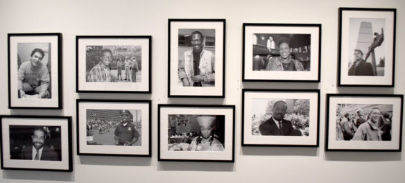 Craig Bailey's "The Faces of AIDS" portrait photographs at the Cooper Gallery at Harvard University's Hutchins Center for African & African American Research, Nov. 8, 2018. (Greg Cook)