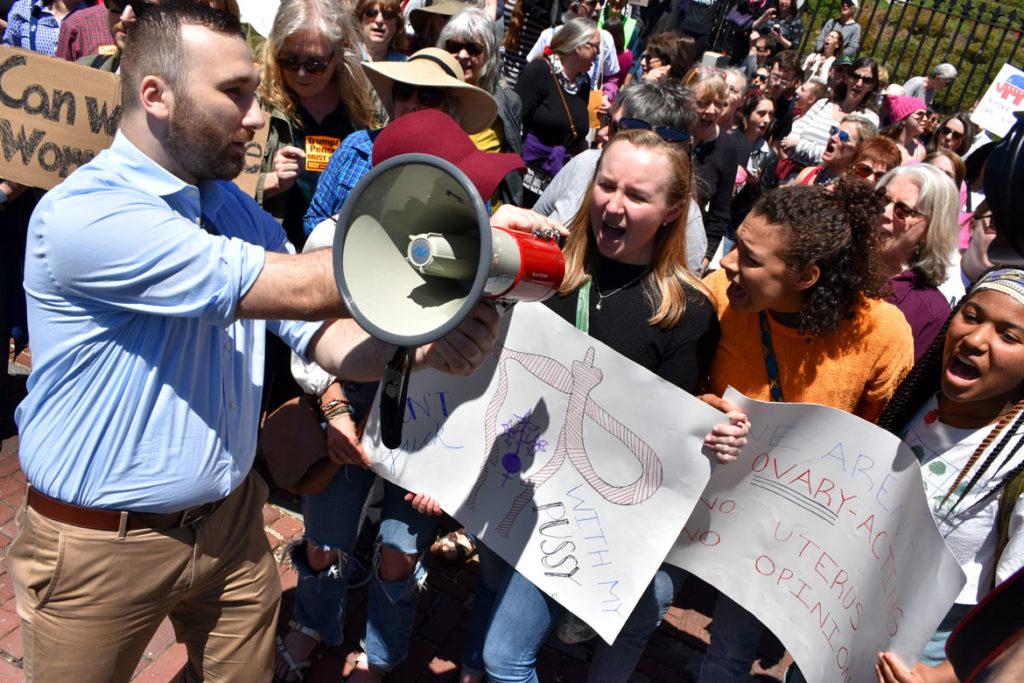 "Stop The Abortion Ban" rally at Massachusetts State House, May 21, 2019. (Greg Cook)