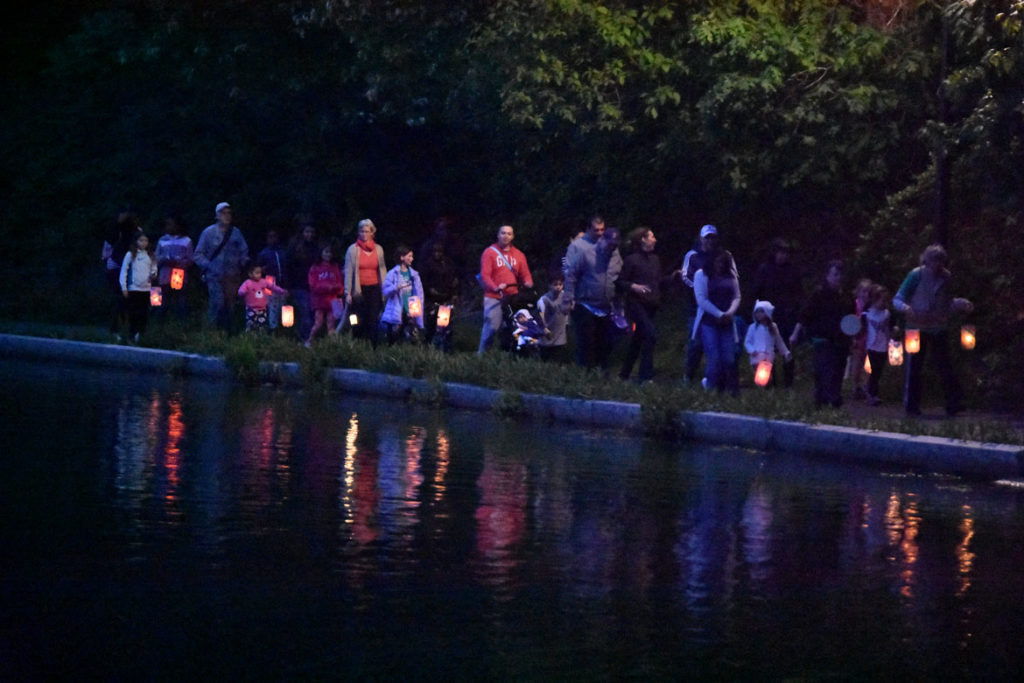 Lantern Walk at Fellsmere Pond, Malden, June 1, 2019. (Greg Cook)