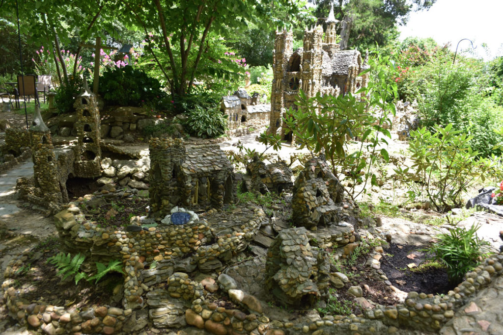 The Rock Garden, created by an artist by the name of Old Dog, behind the Seventh Day Adventist Church, Calhoun, Georgia, June 25, 2019. (Greg Cook)
