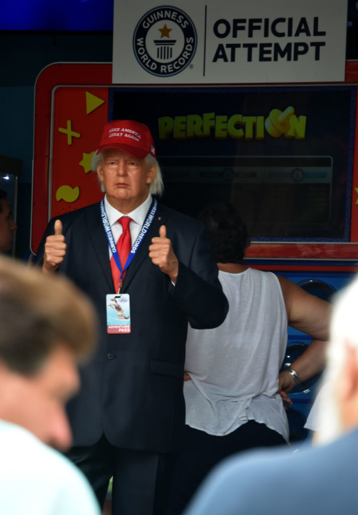 Donald Trump mannequin at Guinness World Records Adventure in Gatlinburg, Tennessee, June 26, 2019. (Greg Cook)