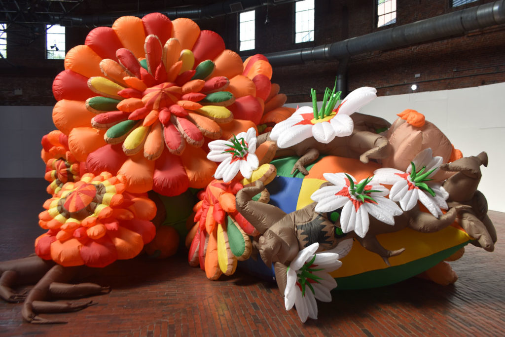 Nick Cave's "Augment," Boston Center for the Arts Cyclorama, Aug. 7, 2019. (Greg Cook)