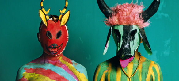 Phyllis Galembo, "Deer and Bull, Semana Santa," 2012, from "Mexico Masks | RItuals." (Courtesy)